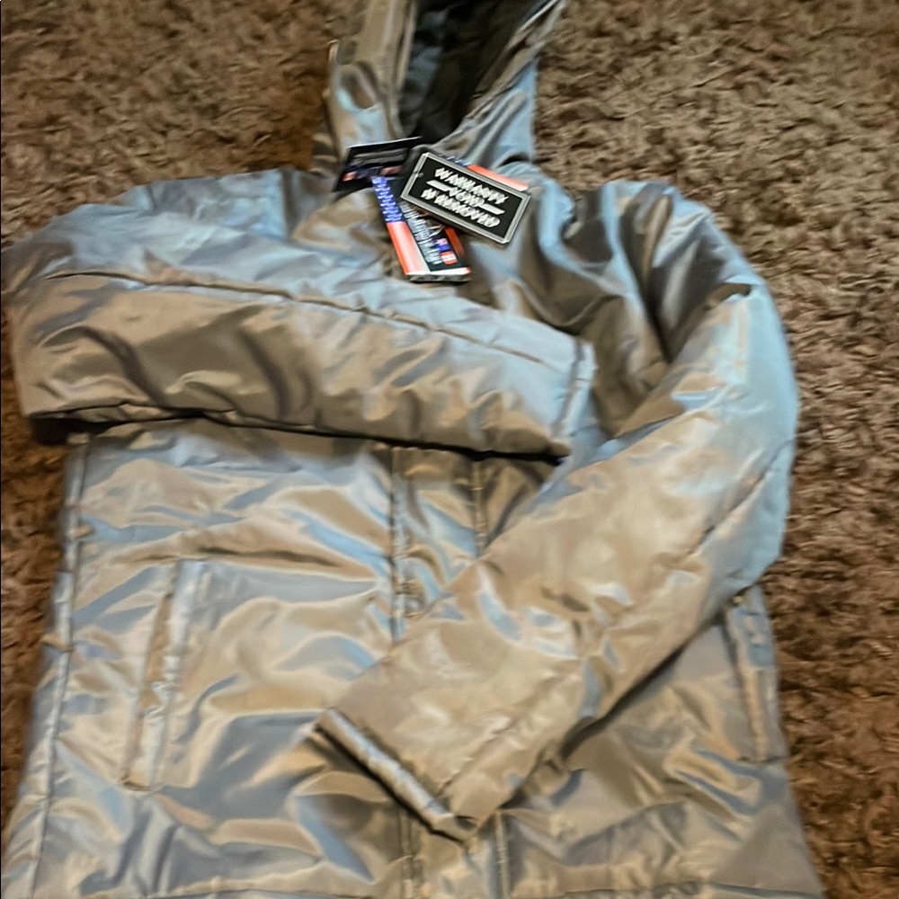 Men's Silver Puffer Jacket